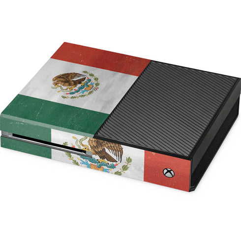 Mexico Flag Distressed Xbox One Console Skin